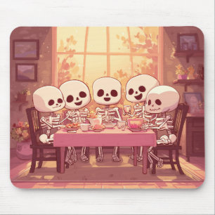 Niedlich Skeleton Dinner Party - Mousepad