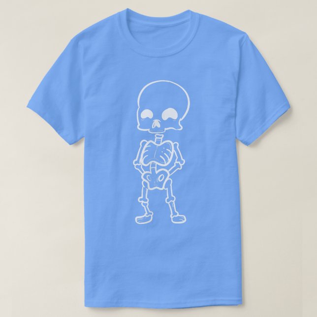 Niedlich Skeleton Punk oder Hippie  T-Shirt (Design vorne)