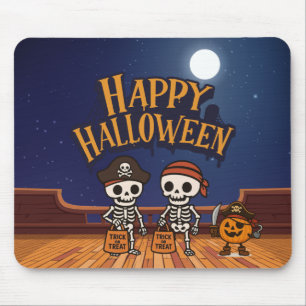 niedlich, Skelette und KürbisHalloween Mousepad