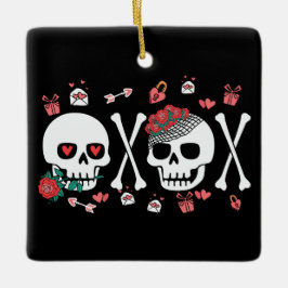 Niedlich Skulptur Valloween Valentine XOXO Keramikornament