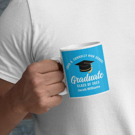 Niedlich Sky Blue Graduate Custom 2025 Abschluss Kaffeetasse