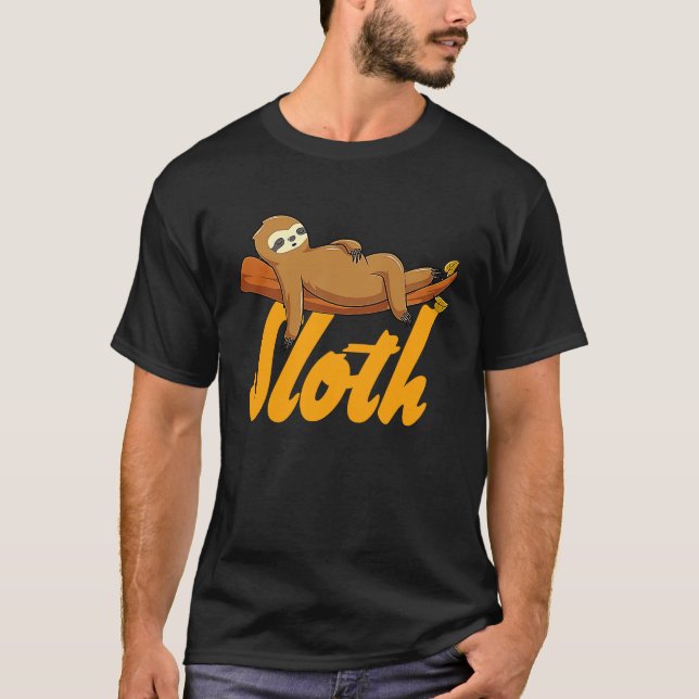Niedlich Sleeping Sloth Meme T-Shirt (Vorderseite)