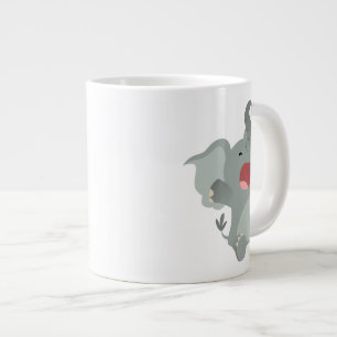 Niedlich Sleepy Cartoon Elephant Jumbo Tasse