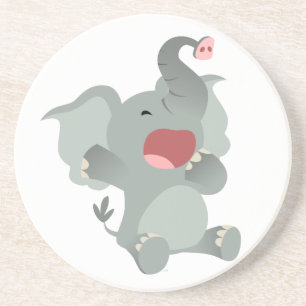Niedlich Sleepy Cartoon Elephant Untersetzer