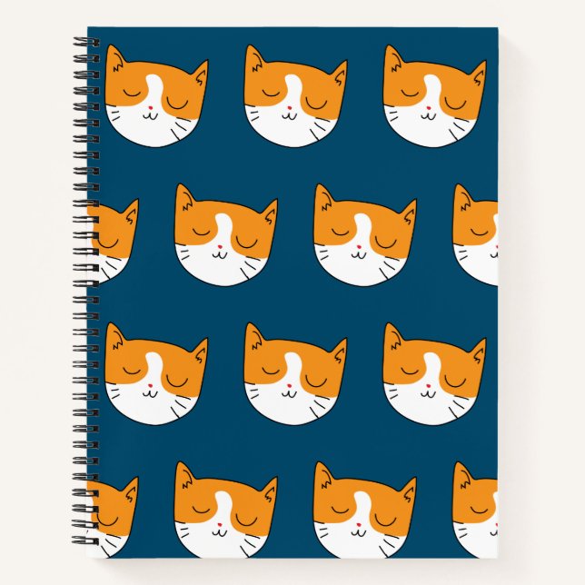 Niedlich Sleepy Cat Notebook Notizbuch (Vorderseite)