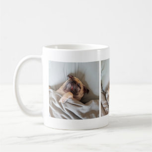 Niedlich Sleepy Dog Lover's Foto Collage Tasse
