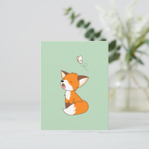 Niedlich Sleepy Little Fox Postkarte
