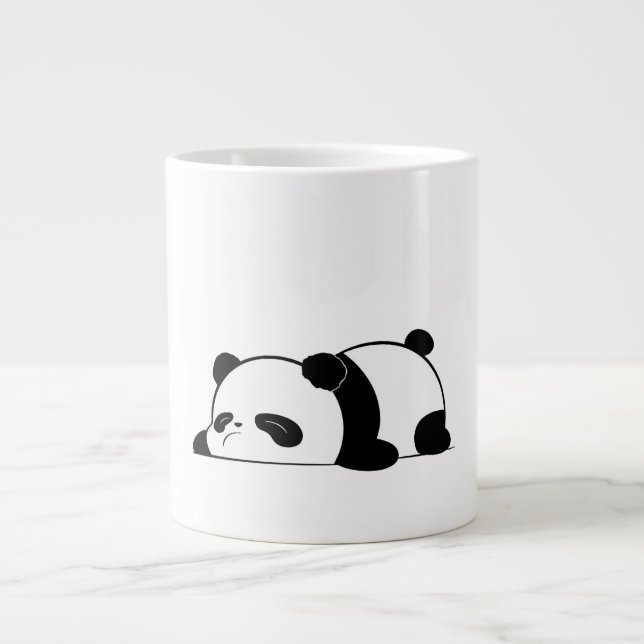 Niedlich Sleepy Panda Design Jumbo-Tasse (Vorderseite)