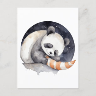 Niedlich Sleepy Panda Postkarte