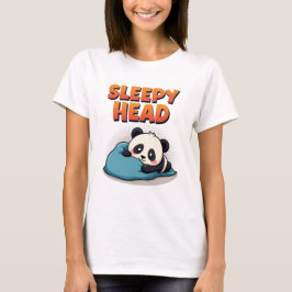 Niedlich Sleepy Panda "Sleepy Head" T - Shirt