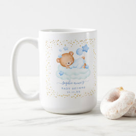 Niedlich Sleepy Teddy Bear Balloons Boy Baby Dusch Kaffeetasse