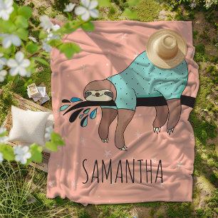 Niedlich Sloth Fleecedecke