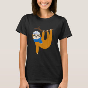 Niedlich Sloth Hanukkah Lazy Sloths Lover Juwish F T-Shirt