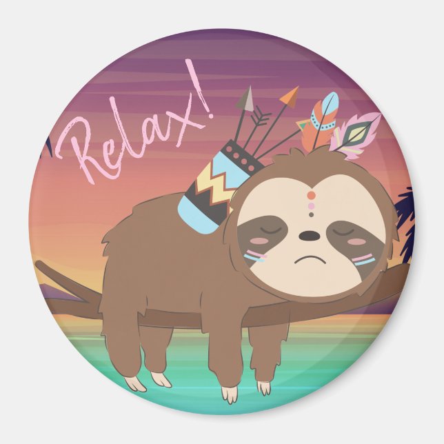 Niedlich Sloth Magnet (Vorne)