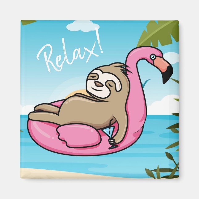 Niedlich Sloth Magnet (Vorne)