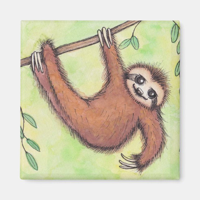 Niedlich Sloth Magnet (Vorne)