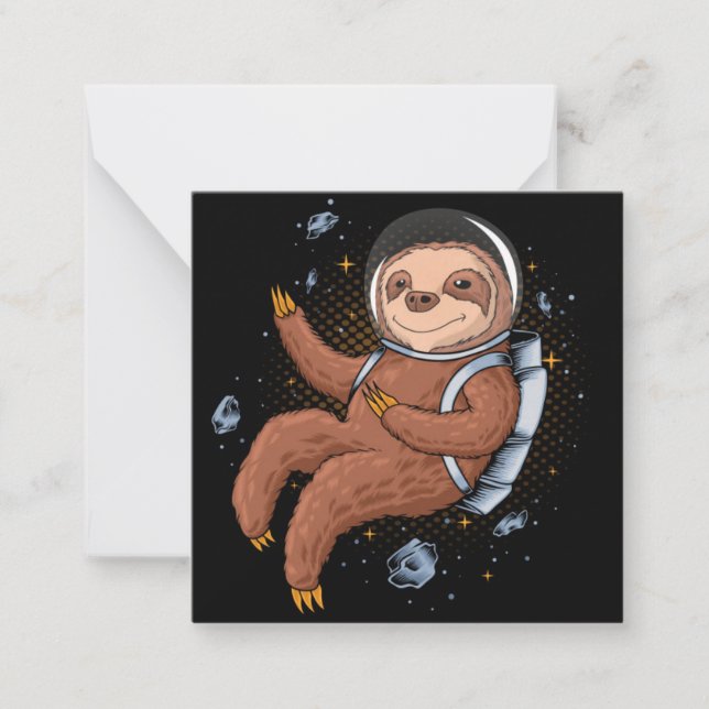 Niedlich Sloth Mitteilungskarte (Vorderseite)