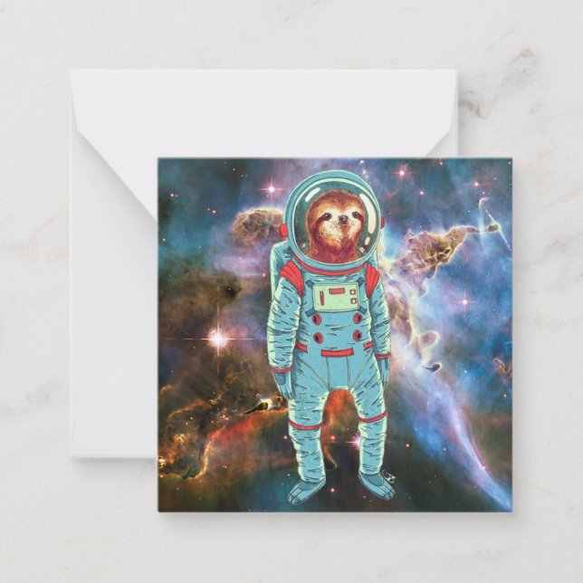 Niedlich Sloth Mitteilungskarte (Vorderseite)