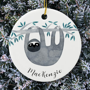 Niedlich Sloth Personalisiert Keramik Ornament