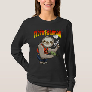 Niedlich Sloth Science Fiction Funny T-Shirt