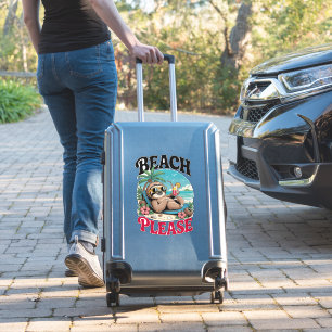 Niedlich Sloth Summertime Aufkleber