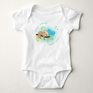 Niedlich Sloth Sweet Dreams Sleepy Head Newborn Bo Baby Strampler