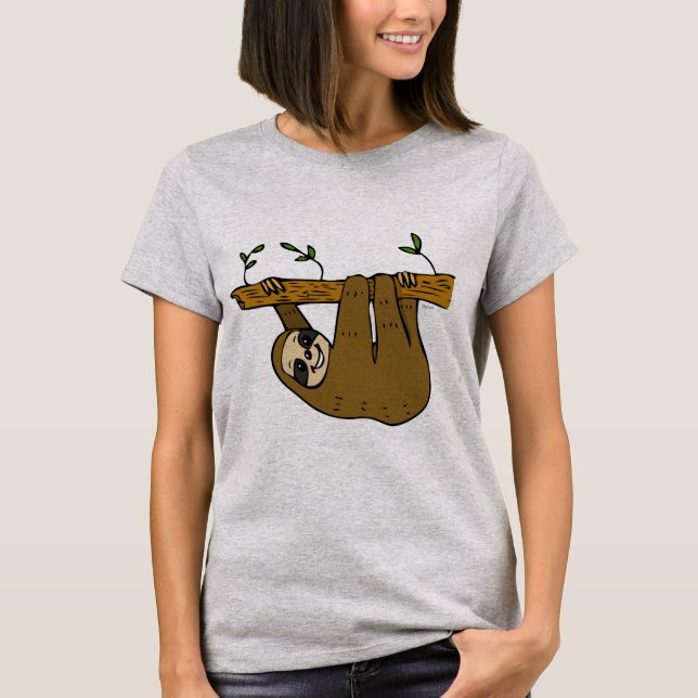 Niedlich Sloth T-Shirt (Vorderseite)