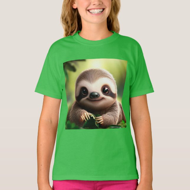 Niedlich Sloth T Shirt - Süße Tier Shirts (Vorderseite)