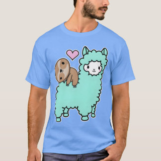 Niedlich Sloth und Llama Die besten Freunde Kawaii T-Shirt
