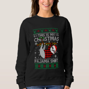 Niedlich Slothmas Sloth Lover Ugly Christmas Sweat Sweatshirt