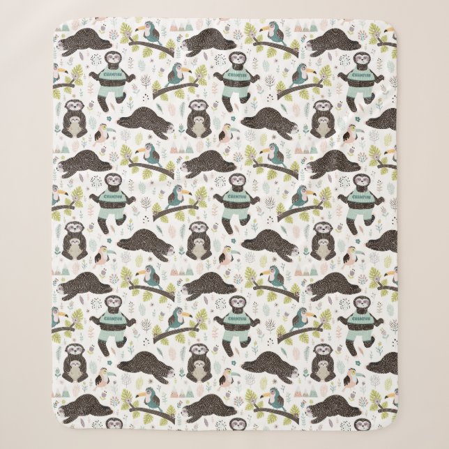 Niedlich Sloths Sherpa Blanket Sherpadecke (Vorderseite)