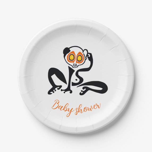 Niedlich Slow LORIS - Wildnis - Party Pappteller (Vorderseite)