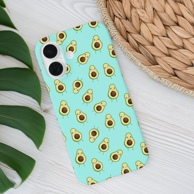 Niedlich Smiling Kawaii Avocado Pattern Case-Mate iPhone Hülle (Von Creator hochgeladen)