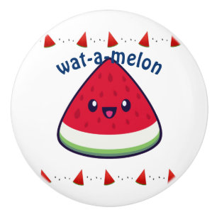 Niedlich Smiling Kawaii Watermelon Keramikknauf