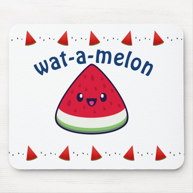 Niedlich Smiling Kawaii Watermelon Mousepad (Vorne)