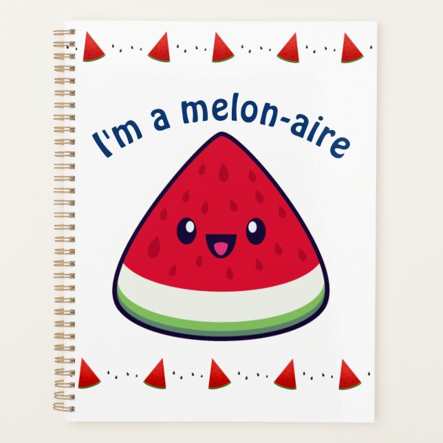 Niedlich Smiling Kawaii Watermelon Planer (Vorderseite)