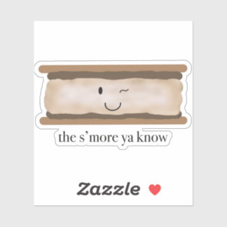 Niedlich S'more Campfire-Aufkleber Aufkleber