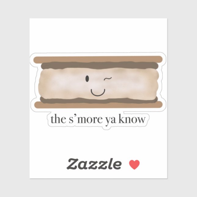 Niedlich S'more Campfire-Aufkleber Aufkleber (Blatt)
