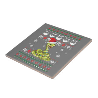 Niedlich Snake Ugly Sweater Christmas Light Pajama Fliese