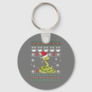 Niedlich Snake Ugly Sweater Christmas Light Pajama Schlüsselanhänger