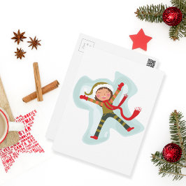 Niedlich Snow Angel Girl Postkarte