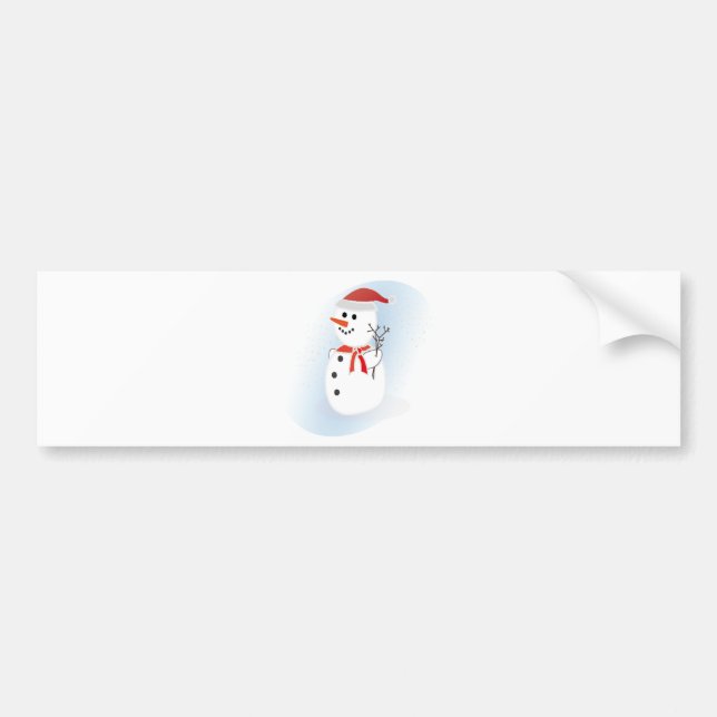 Niedlich Snowman Autoaufkleber (Vorne)