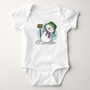 Niedlich Snowman Baby Bodysuit Strampler