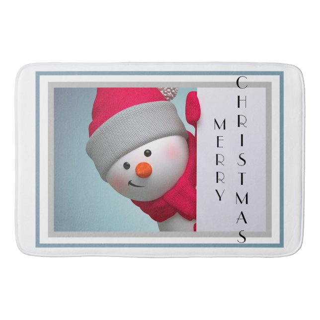 Niedlich Snowman Badematte (Vorderseite)