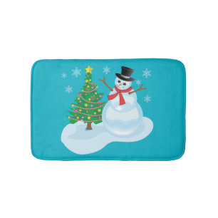 Niedlich Snowman Badematte