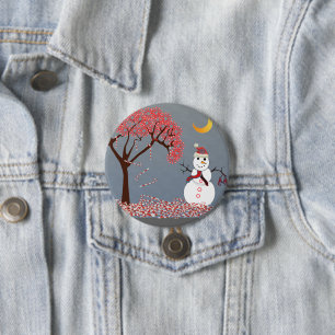 Niedlich Snowman Button