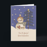 Niedlich Snowman Christmas Great Grandson Feiertagskarte<br><div class="desc">karte</div>