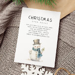 Niedlich Snowman Christmas Open House Einladung<br><div class="desc">Niedliches Snowman Weihnachts-Open House. Verfügbar in digitaler Form und gedruckt. Einfache Eleganz mit der Darstellung eines niedlichen Schneemanns unter den Worten. Einfach auf Ihre eigenen Daten personalisieren.</div>