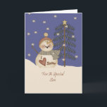 Niedlich Snowman Christmas Son Feiertagskarte<br><div class="desc">Karte</div>