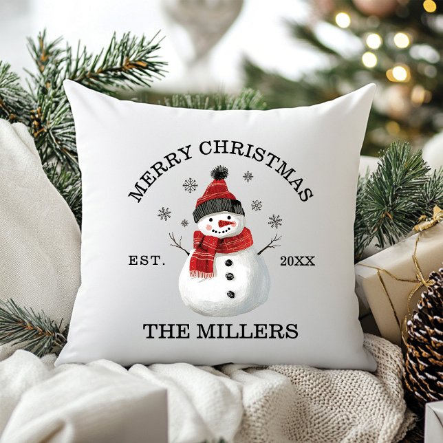 Niedlich Snowman Custom Christmas Kissen (Cute Snowman Custom Christmas Throw Pillow Decoration )